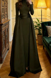 Elegant Prom Dress High Collar Gala Gown Formal Evening Dress Graduation Outfits HZ0319