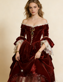 Beauty Ball Gown Wine Red Off Shoulder Pleated Quinceanera Dress Evening Dress 18th Birthday Prom Gown HZ0319