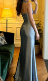 Elegant Prom Dress Strapless Beading Pleated Gala Gown Evening Dress Formal Outfits HZ0319