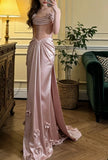 Stunning Prom Dress Spaghetti Straps Pleated Formal Gala Gown Evening Dress Party Outfits HZ0319