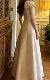 Elegant Prom Dress A Line Square Neck Beading Formal Outfits Gala Gown Evening Dress HZ0319