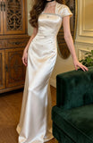 Charming Prom Dress Square Neck Beading Formal Outfits Gala Gown Evening Dress Graduation Dress HZ0319