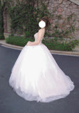 Sparkling Ball Gown Light Pink Sweetheart Tulle Evening Dress Quinceanera Dress 18th Birthday Prom Gown HZ0319