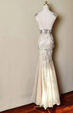 Elegant Prom Dress V-neck Beading Mermaid Gala Gown Evening Dress Birthday Party Outfits HZ0319