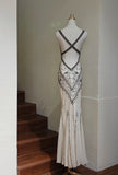Stunning Prom Dress V-neck Backless Mermaid Gala Gown Evening Dress Birthday Party Outfits HZ0319