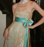 Stunning Prom Dress Champagne Gold Satin Sweetheart Gala Gown Evening Dress Graduation Dress HZ0319