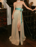 Stunning Prom Dress Champagne Gold Satin Sweetheart Gala Gown Evening Dress Graduation Dress HZ0319
