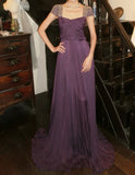 Gorgeous Prom Dress Square Neck Pleated Gala Gown Evening Dress Graduation Dress HZ0319