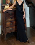 Elegant Prom Dress Black Straps Gala Gown Fomal Evening Dress Birthday Party Dress HZ0319
