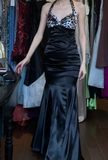 Fashion Prom Dress leopard Print Halter Pleated Mermaid Gala Gown Fomal Evening Dress Graduation Dress HZ0319