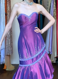 Charming Prom Dress Sweetheart Pleated Mermaid Gala Gown Fomal Evening Dress Graduation Dress HZ0319
