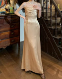Chic Prom Dress A Line Spaghetti Straps Pleated Gala Gown Evening Dress Graduation Dress HZ0319