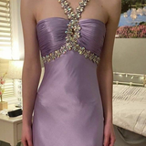 Elegant Purple Beading A-Line Long Formal Party Dress Birthday Dress HZ0319