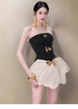 Simple Fashion Strapless Bow Design A-line Mini Party Dresses Homecoming Dresses, HZ0319