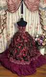 Formal Strapless A-Line Sequins Birthday Ball Gowns Formal Evening Gowns, HZ0319