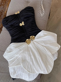 Simple Fashion Strapless Bow Design A-line Mini Party Dresses Homecoming Dresses, HZ0319