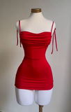 Sexy Red Straps Sheath Backless Short Party Dresses Homecoming Dresses, HZ0319