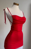 Sexy Red Straps Sheath Backless Short Party Dresses Homecoming Dresses, HZ0319