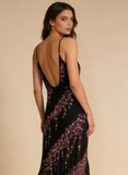 Black Spaghetti Straps Sheath Chiffon Beaded Vintage Long Evening Party Dresses, HZ0319