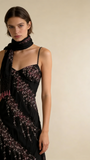 Black Spaghetti Straps Sheath Chiffon Beaded Vintage Long Evening Party Dresses, HZ0319