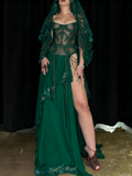 Sexy Burgundy Off Shoulder Sheath Split Long Party Dress Birthday Outfits, HZ0319