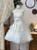 Elegant Strapless Embroidery Cascade Tulle Birthday Party Dress Quinceanera Dress Homecoming Dress with Bowknot HZ0319