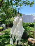 Cute Halter Handmade Flower Embroidery Ruffle Short Prom Dress Party Homecoming Dress HZ0319