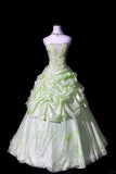 Sweet Strapless Rhinestone Pleated Tiered Evening Dress Prom Dress Ball Gown Sweet 16 Dress HZ0319