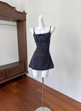 Cute A Line Stpaghetti Straps Lace Floral Summer Seaside Dress Women Date Dress HZ0319