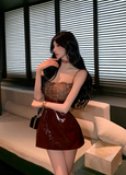 Sexy A Line Spaghetti Straps Lace Short Party Skirt Women Summer Vacation Date Dress HZ0319