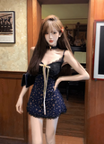 Sexy Spaghetti Straps Lace Floral Short Skirt Women Summer Party Dress HZ0319