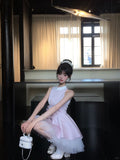 Cute A Line Bowknot Tulle Tiered Short Prom Dress Homecoming Dress Birthday Party Dress HZ0319