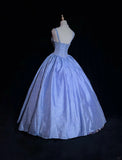 Sweet Spaghetti Straps Crystal Crystal Pleated Ball Gown Prom Dress Evening Dress Birthday Dress HZ0319