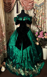Elegant Ball Gown Off Shoulder Print Prom Dress Evening Dress Dancing Dress Princess Dress HZ0319