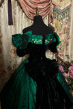 Elegant Ball Gown Off Shoulder Print Prom Dress Evening Dress Dancing Dress Princess Dress HZ0319