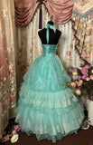 Stunning Prom Dress Halter Sequins Tiered Ball Gown Evening Dress Sweet 16 Dress HZ0319