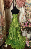 Charming Prom Dress Strapless Pleated Tiered Prom Gown Evening Dress Gala Dress Business Dinner Dress HZ0319