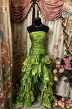 Charming Prom Dress Strapless Pleated Tiered Prom Gown Evening Dress Gala Dress Business Dinner Dress HZ0319