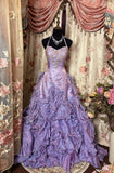 Sweet Prom Dress Spaghetti Straps Ruffle Tiered Evening Dress Dance Dress Birthday Party Dress HZ0319