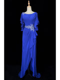 Elegant Prom Dress Crew Neck Asymmetrical Hem Evening Dress Gala Dress Business Dinner Dress HZ0319