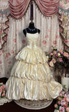 Elegant Prom Dress Spaghetti Straps Pleated Ball Gown Evening Dress Dancing Dress Masquerade Ball HZ0319