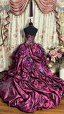Gorgeous Prom Dress Strapless Pleated Evening Dress Ball Gown Gala Dress Masquerade Ball HZ0319