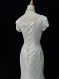 Elegant Wedding Dress Square Neck Mermaid Prom Dress Evening Dress Gala Dress HZ0319