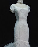 Elegant Wedding Dress Square Neck Mermaid Prom Dress Evening Dress Gala Dress HZ0319