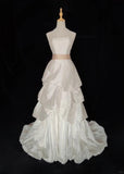 Elegant A Line Strapless Pleated Wedding Dress HZ0319