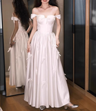 Beauty Prom Dress Off Shoulder Pleated Prom Gown Evening Dress Gala Dress HZ0319