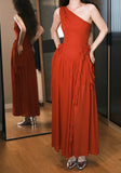 Beauty Prom Dress One Shoulder Pleated Prom Dress Evening Dress Gala Dress HZ0319