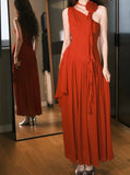 Beauty Prom Dress One Shoulder Pleated Prom Dress Evening Dress Gala Dress HZ0319