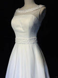 Charming Prom Dress A Line Crew Neck Beading Prom Gown Evening Dress Gala Dress HZ0319