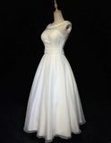 Charming Prom Dress A Line Crew Neck Beading Prom Gown Evening Dress Gala Dress HZ0319